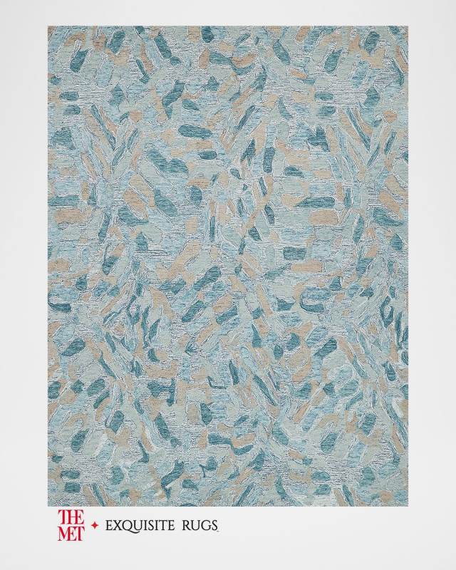 Botanica Hand-Tufted Turquoise Rug, 6' x 9'